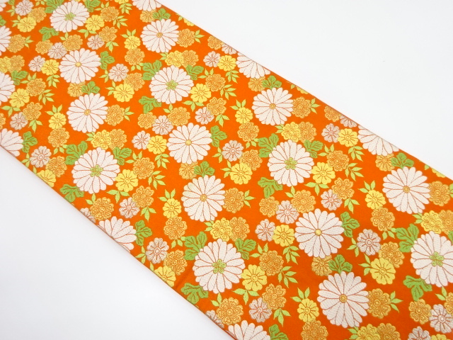 花尽くし模様織り出し　袋帯